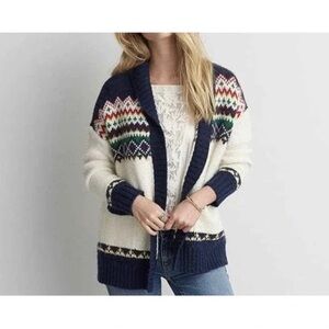 American Eagle Outfitters Fair Isle Chunky Knit Cardigan NWT